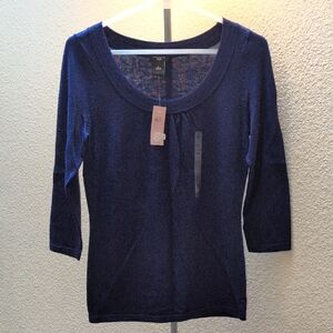 Ann Taylor 3/4 Sleeve Purple Sweater